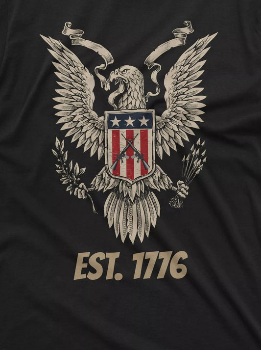 Mens Eagle Est 1776 Shirt American Eagle Tee USA Patriotic Tee US Freedom Shirt